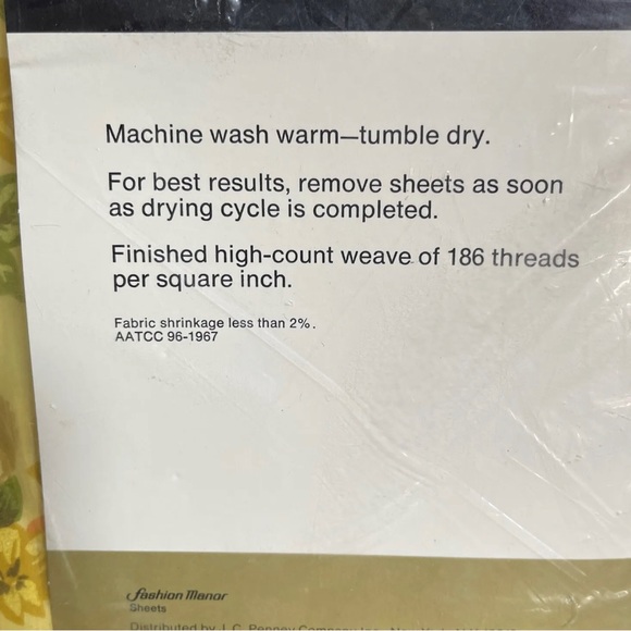 Vintage 1967 JC Penny Percale Full Flat Sheets (2) - Picture 3 of 6